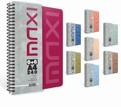 GIPTA DEFTER MAXI A4 SPİRALLİ SEPERATÖRLÜ 1+3 PP KAPAK 160 YP. 6570 (Best)