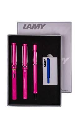LAMY DOLMA+ROLLER+VERSATİL KALEM SET SAFARI K.PEMBE TB3-13PDRV