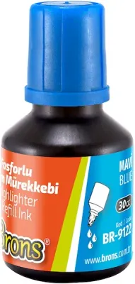 BRONS FOSFORLU KALEM MÜREKKEBİ MAVİ 30 CC BR-9122
