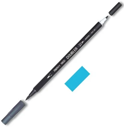 MARVY FIRÇA KALEM BRUSH PEN ÇİFT UÇLU 1800-036 MANGANESE BLUE