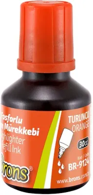 BRONS FOSFORLU KALEM MÜREKKEBİ TURUNCU 30 CC BR-9124