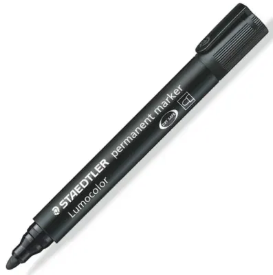 STAEDTLER PERMANENT MARKÖR LUMOCOLOR YUVARLAK UÇ 2.0 SİYAH 352-9