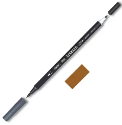 MARVY FIRÇA KALEM BRUSH PEN ÇİFT UÇLU 1800-006 BROWN
