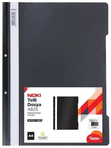 NOKİ TELLİ DOSYA XL 4825 SİYAH 10 LU 4825S10