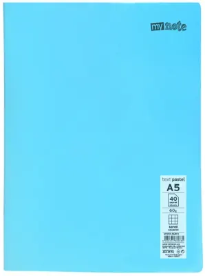 MYNOTE DEFTER TEXT PASTEL PP KAPAK DİKİŞLİ A5 80 YP KARELİ MTXPA-A580-K