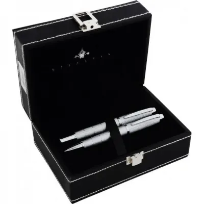 STEELPEN DOLMA KALEM+TÜKENMEZ KALEM SET WORLD SERİSİ MAT KROM 2722