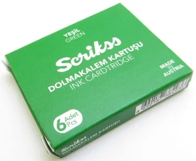 SCRIKSS DOLMA KALEM KARTUŞU 10x6 LI PAKET YEŞİL
