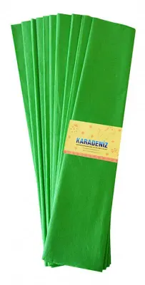 LİNO KREPON KAĞIDI 50x200 LÜX YEŞİL 10 LU PA-014-Y