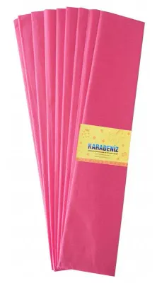 LİNO KREPON KAĞIDI 50x200 LÜX PEMBE 10 LU PA-014-P (Best)