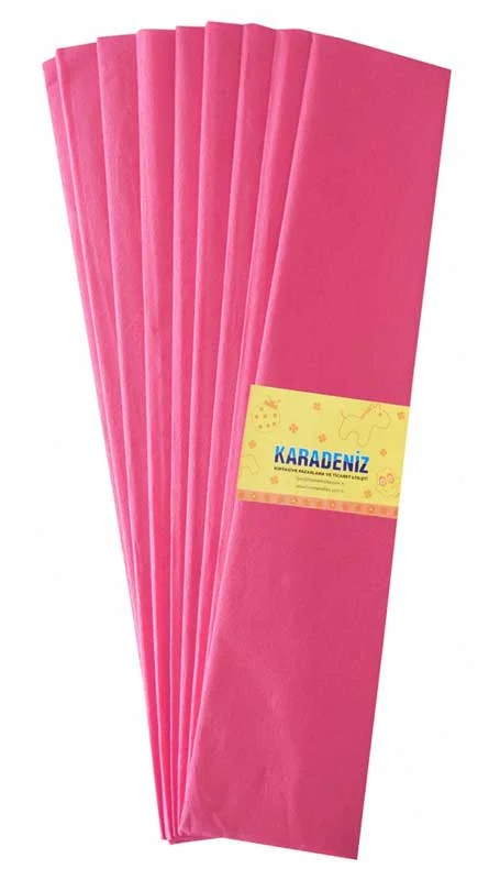LİNO KREPON KAĞIDI 50x200 LÜX PEMBE 10 LU PA-014-P (Best)