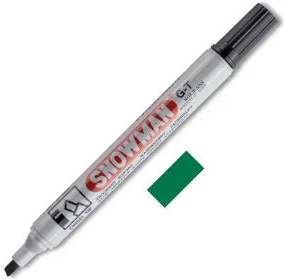SNOWMAN PERMANENT MARKÖR KESİK UÇ G-12 YEŞİL