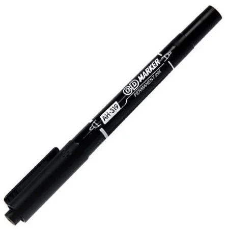 AIHAO ASETAT CD KALEMİ ÇİFT TARAFLI 319 SİYAH AH 319S