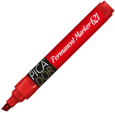 PICADOR PERMANENT MARKER 621 KESİK UÇ KIRMIZI