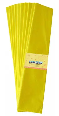 LİNO KREPON KAĞIDI 50x200 LÜX SARI 10 LU PA-014-SR (Best)
