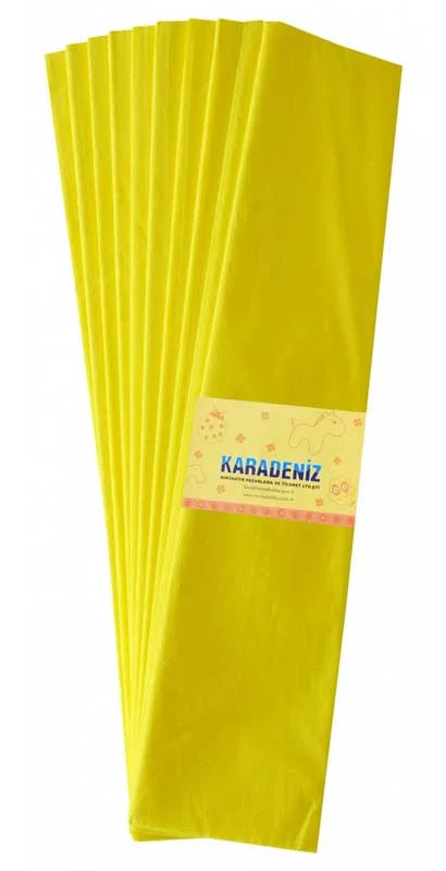 LİNO KREPON KAĞIDI 50x200 LÜX SARI 10 LU PA-014-SR (Best)
