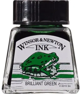 W&N ÇİZİM MÜREKKEBİ DRAWING INK 14 ML BRILLIANT GREEN 046 WN-1005046