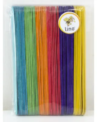 LİNO AHŞAP ÇUBUK RENKLİ 15 CM 50 Lİ RBZ-031 (Best)