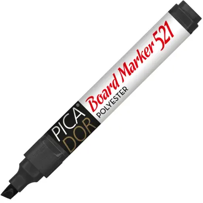 PICADOR BEYAZ TAHTA KALEMİ 521 KESİK UÇ SİYAH KX024