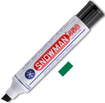 SNOWMAN PERMANENT MARKÖR JUMBO KESİK UÇ 450Y YEŞİL
