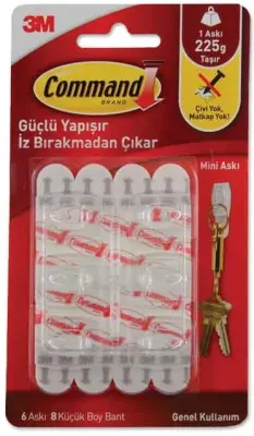 3M COMMAND ASKI MİNİ BOY 6 LI 17006