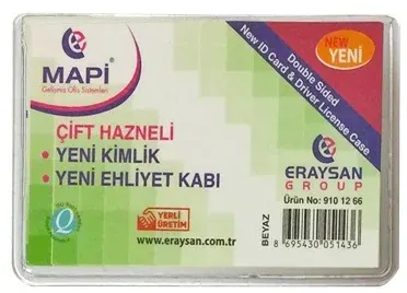 MAPİ ÇİFT HAZNELİ YENİ KİMLİK-EHLİYET K.ŞEFFAF 100'LÜ 9101265 (Best)