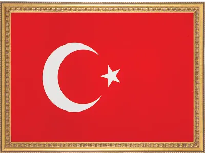 İNTER TÜRK BAYRAĞI VARAKLI ÇERÇEVE 50x70 INT-050