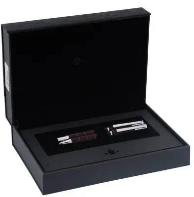 STEELPEN DOLMA KALEM+TÜKENMEZ KALEM SET VENÜS SERİSİ KAHVE 1713