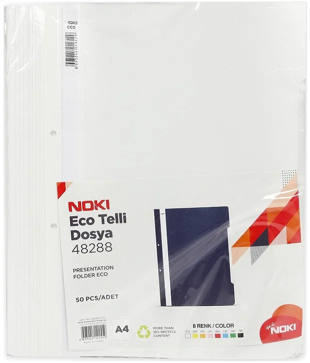 HB NOKİ TELLİ DOSYA ECO 4828 BEYAZ 50 Lİ