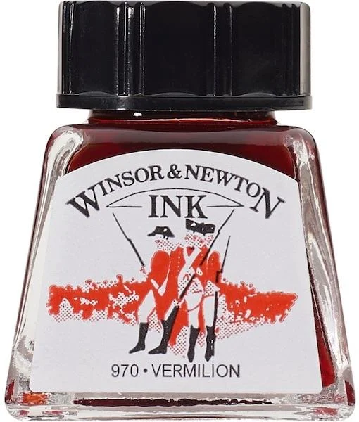 W&N ÇİZİM MÜREKKEBİ DRAWING INK 14 ML VERMILION 680 WN-1005680