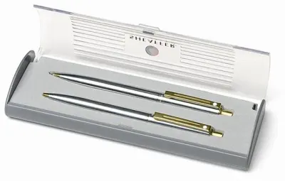 SHEAFFER TÜKENMEZ KALEM + VERSATİL KALEM SET SENTINEL 325-9 PARLAK KROM ALTIN