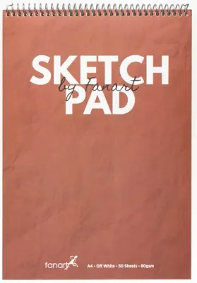 FANART ACADEMY ÇİZİM PAD SKETCH PAD SPİRALLİ A3 80 GR 50 YP BORDO F-8682.A3