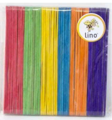 LİNO AHŞAP ÇUBUK RENKLİ 11 CM 50 Lİ RBZ-033 (Best)