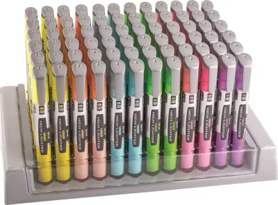 SERVE FOSFORLU KALEM LİKİT STAND 72 Lİ PASTEL SV-LKTF72P-P