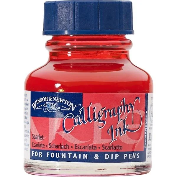 W&N KALİGRAFİ MÜREKKEBİ CALLIGRAPHY INK 30 ML SCARLET 601 WN-1111601