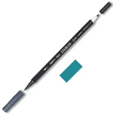 MARVY FIRÇA KALEM BRUSH PEN ÇİFT UÇLU 1800-105 LIGHT TEAL