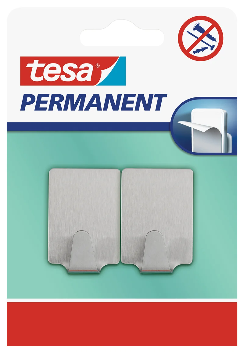 TESA ASKI PERMANENT HOOKS L METAL 66613-00000-00