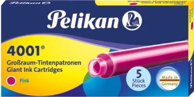 PELİKAN DOLMA KALEM KARTUŞU UZUN PEMBE GTP5