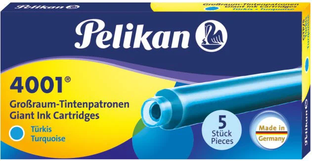 PELİKAN DOLMA KALEM KARTUŞU UZUN TURKUAZ GTP5