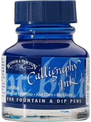 W&N KALİGRAFİ MÜREKKEBİ CALLIGRAPHY INK 30 ML LIGHT BLUE 350 WN-1111350