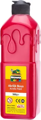 NOVA COLOR AKRİLİK BOYA 500 GR KIRMIZI NC-382 (Best)