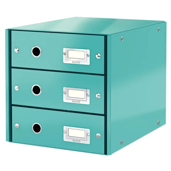 LEITZ EVRAK RAFI WOW C&S 3 ÇEKMECE L-6048 BUZ MAVİ