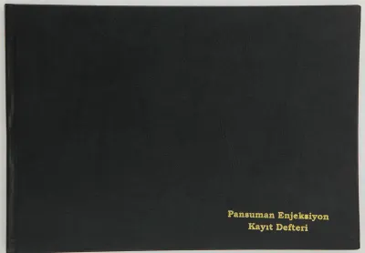 DİLMAN PANSUMAN ENJEKSİYON KAYIT DEFTERİ 22.5x32 96 YP YATAY 5356 (Best)