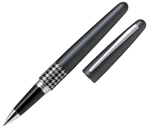 PILOT ROLLER KALEM MR-3 MEDIUM RETRO POP METALİK GRAY & HOUNDSTOOTH BL-VBMR3-7-HT-B-E
