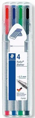 STAEDTLER FINELINER TRIPLUS SET 0.3 KARIŞIK RENK 4 LÜ 334 SB4