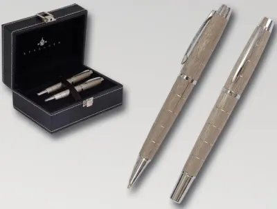 STEELPEN DOLMA KALEM+TÜKENMEZ KALEM SET WORLD SERİSİ MAT BEJ 2723