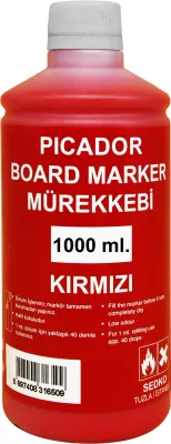 PICADOR TAHTA KALEM MÜREKKEBİ 1000 ML KIRMIZI KB015