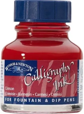 W&N KALİGRAFİ MÜREKKEBİ CALLIGRAPHY INK 30 ML CRIMSON 203 WN-1111203