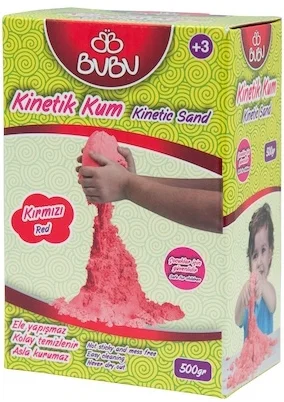 BU-BU KİNETİK KUM 500 GR. KIRMIZI KU0006