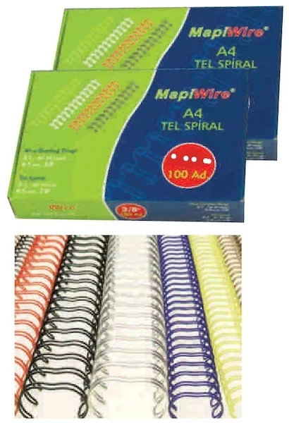 MAPİ SPİRAL TEL 2:1 7/8 M.YEŞİL 50Lİ 210 12 55