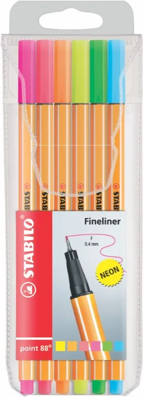 STABILO GLISS KALEM POINT 88 SET 6 RENK NEON 88/6-1